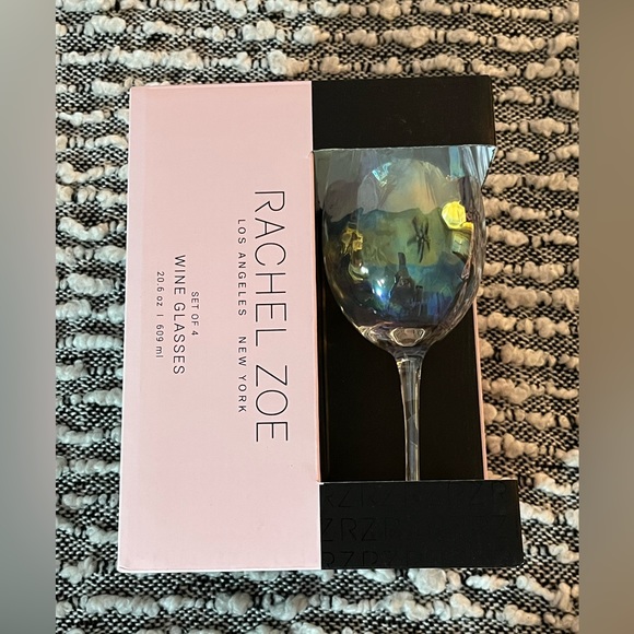 Rachel Zoe Kitchen Rachel Zoe Set Of 4 Wine Glasses Rainbow Poshmark